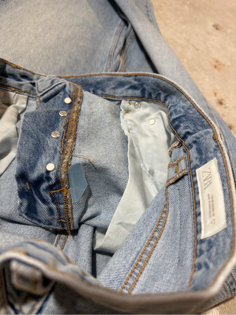 Zara Europe Market Reworked Repaired Jeans - Picture 2 of 7